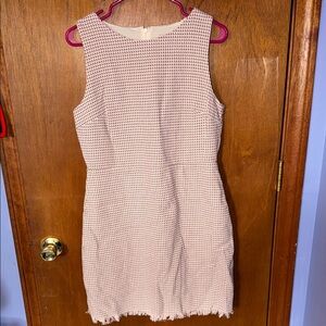 LOFT Pink and Black Houndstooth Jacket